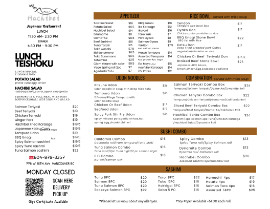 Opinii despre Hachibei în Vancouver - Hospitality and gastronomy