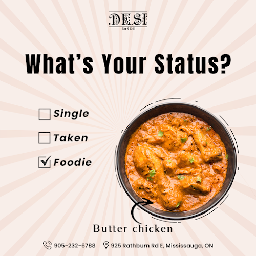 Opinii despre Desi Bar & Grill (Mississauga)- Indian food done right! în Mississauga - Hospitality and gastronomy