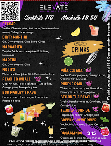 Elevate Lounge Ajax - Hospitality and gastronomy