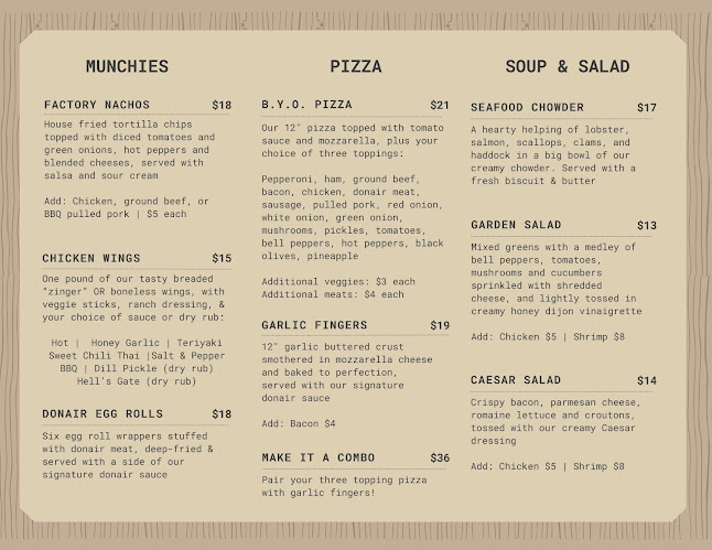 Opinii despre The Factory Downtown în Charlottetown - Hospitality and gastronomy