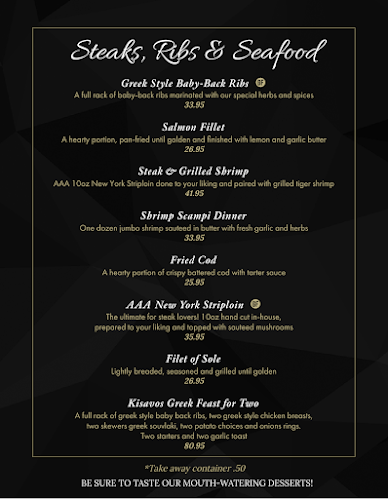 Opinii despre Kisavos Restaurant & Lounge în Saskatoon - Hospitality and gastronomy