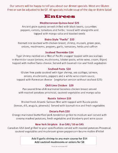 Opinii despre Buell Street Bistro în Brockville - Hospitality and gastronomy