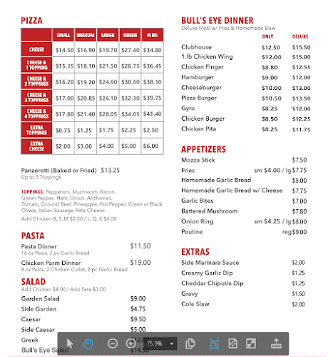 Bull's Eye Pizza South