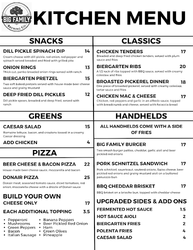 Opinii despre Big Family Brewing Company Kitchen and Biergarten în Sarnia - Hospitality and gastronomy