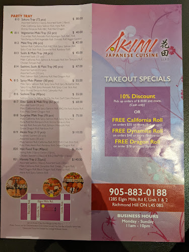 Opinii despre Akimi Japanese Cuisine în Richmond Hill - Hospitality and gastronomy