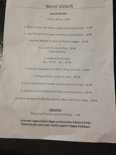 Opinii despre Willie Stouts Pub and Grill în North York - Hospitality and gastronomy