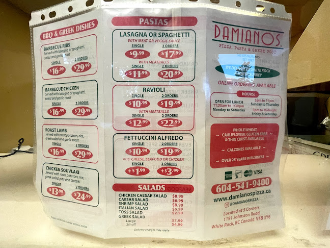 Damianos Pizza & Pasta - Hospitality and gastronomy