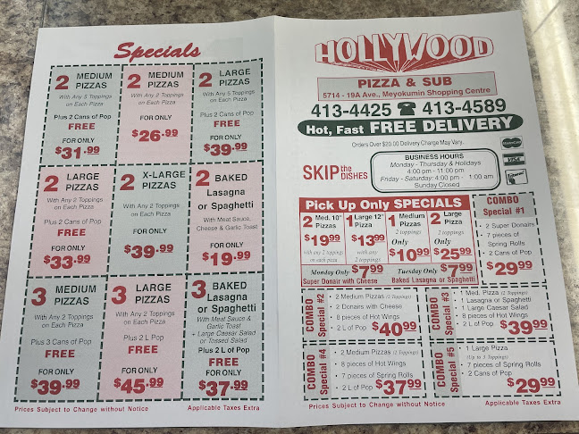 Comentarii opinii despre Hollywood Pizza & Sub