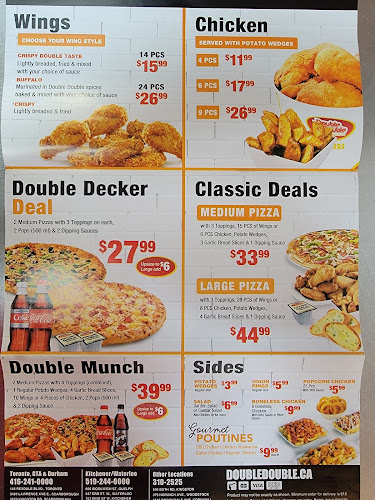 Opinii despre Double Double Pizza în Waterloo - Hospitality and gastronomy