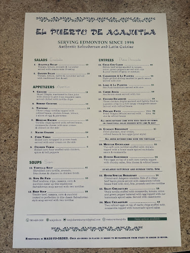 Opinii despre El Puerto de Acajutla în Edmonton - Hospitality and gastronomy