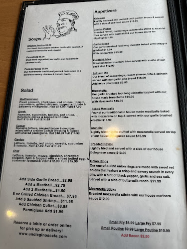 Uncle Gino's Cafe & Ristorante