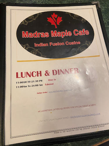 Madras Maple Cafe - Hospitality and gastronomy