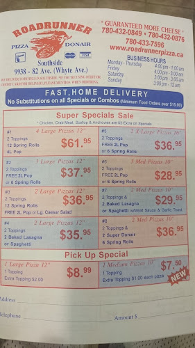 Roadrunner Pizza Whyte Ave - Hospitality and gastronomy