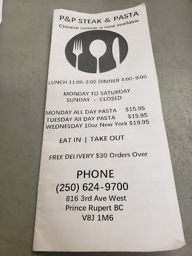 P & P Steak and Pasta - Prince Rupert