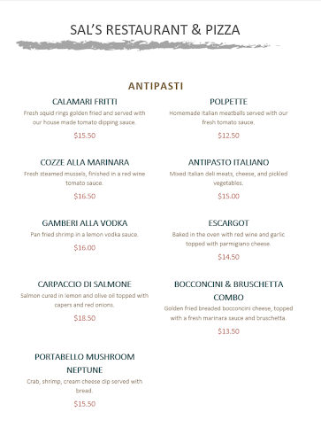 Sal's Restaurant & Pizza (Formerly Il Forno) - Hospitality and gastronomy