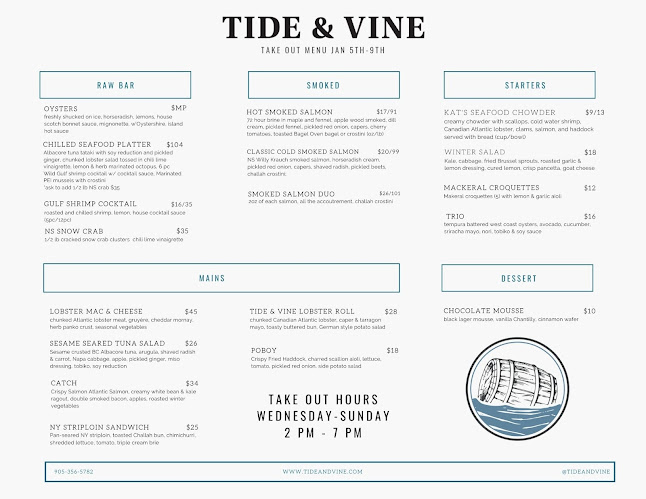 Opinii despre Tide and Vine Oyster House în Niagara Falls - Hospitality and gastronomy