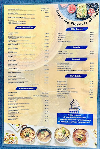 Shambhu's Spice House Cuisine of India | Indian Restaurant in Kelowna