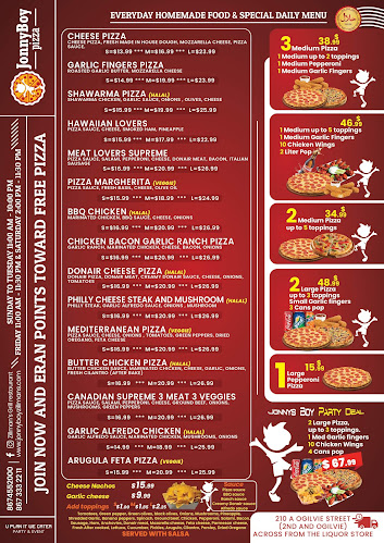 JonnyBoy Pizza And Donair whitehorse