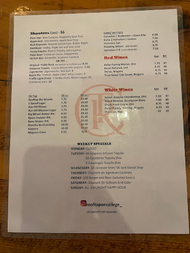 Opinii despre Roof Top în Toronto - Hospitality and gastronomy