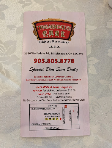 Opinii despre Tremendous Chinese Restaurant în Mississauga - Hospitality and gastronomy
