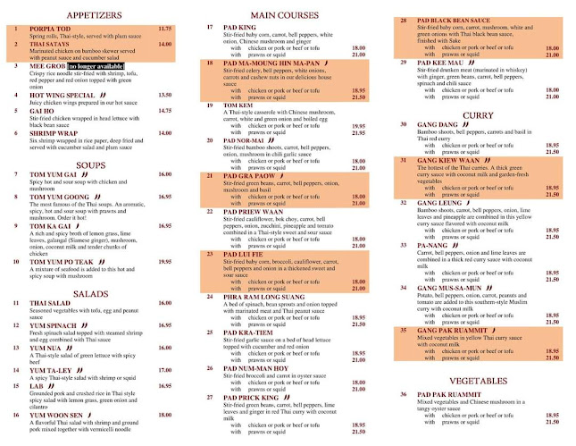 Boa-Thong Thai Food Restaurant - Vernon