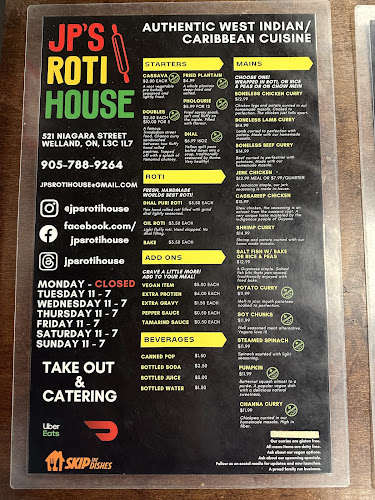 Opinii despre JP's Roti House în Welland - Hospitality and gastronomy