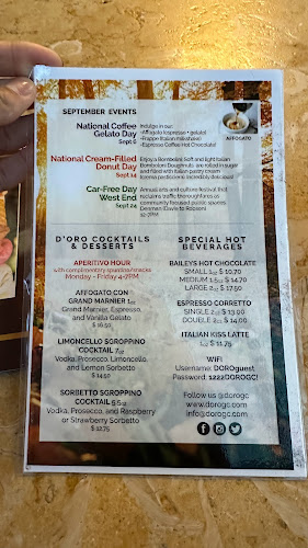 Opinii despre D'oro Gelato e Caffè în Vancouver - Hospitality and gastronomy