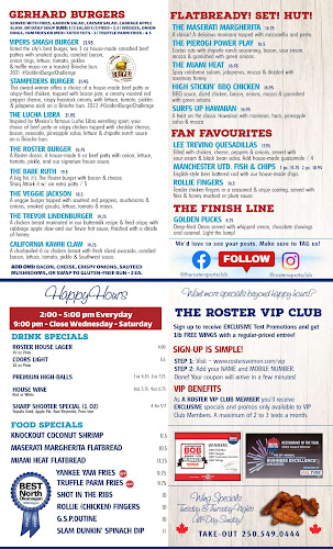 Opinii despre The Roster Sports Club Bar & Grill în Vernon - Hospitality and gastronomy