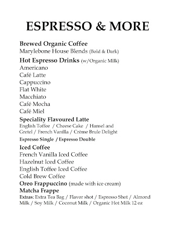 Marylebone Cafe and Creamery - Hospitality and gastronomy