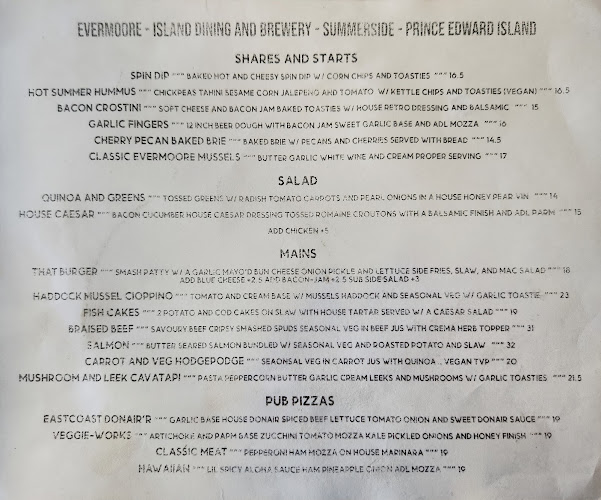 Opinii despre Evermoore: Island Dining & Brewing în Summerside - Hospitality and gastronomy