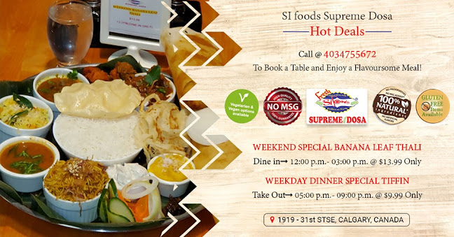 SI Foods(SUPREME DOSA)-Best Indian Restaurant, biryani, curry Dosa Place, South Indian & Sri Lankan food in Calgary - Calgary