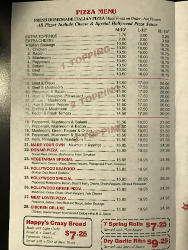 Comentarii opinii despre Hollywood Pizza & Sub