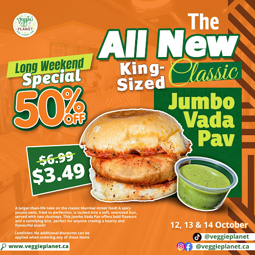 Veggie Planet Vaughan - Vegetarian Indian Pizza, Burger and Street food Restaurant - Woodbridge