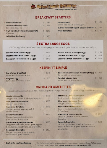 Orchard Family Restaurant (All Day Breakfast) - Hospitality and gastronomy