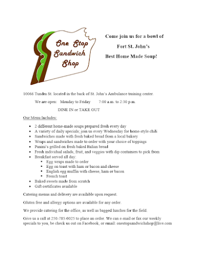 One stop sandwich shop - Hospitality and gastronomy