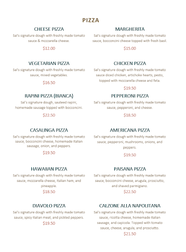 Sal's Restaurant & Pizza (Formerly Il Forno) - Airdrie