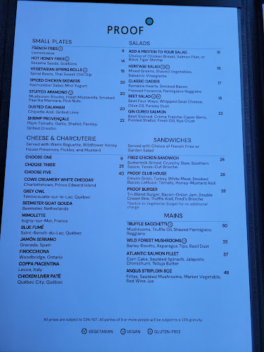 Opinii despre Proof Bar & Patio în Toronto - Hospitality and gastronomy