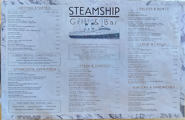 Opinii despre Steamship Grill & Bar în Victoria - Hospitality and gastronomy