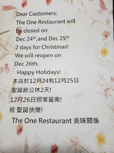 The One Restaurant - Hospitality and gastronomy