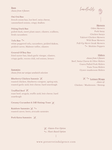 Preserve Indulgence Event Design & Boutique Catering