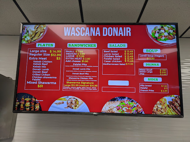 Opinii despre Wascana Donair & Shawarma în Regina - Hospitality and gastronomy