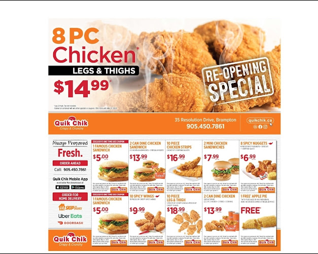 Quik Chik - Brampton - 410/Steeles - Hospitality and gastronomy