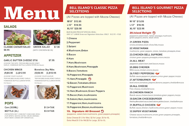 Bell Island Pizza Saskatoon