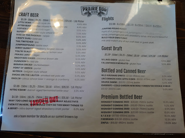 Prairie Dog Brewing - Hospitality and gastronomy