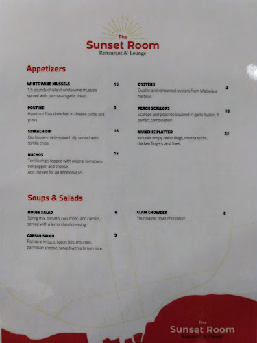 Opinii despre The Sunset Room în Summerside - Hospitality and gastronomy