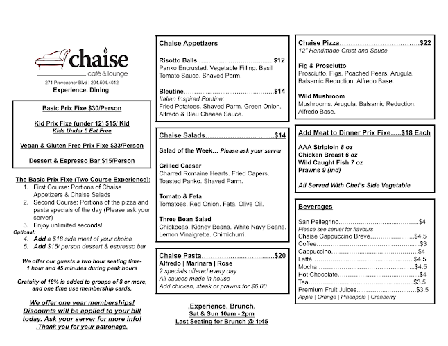 Chaise Café & Lounge - Winnipeg