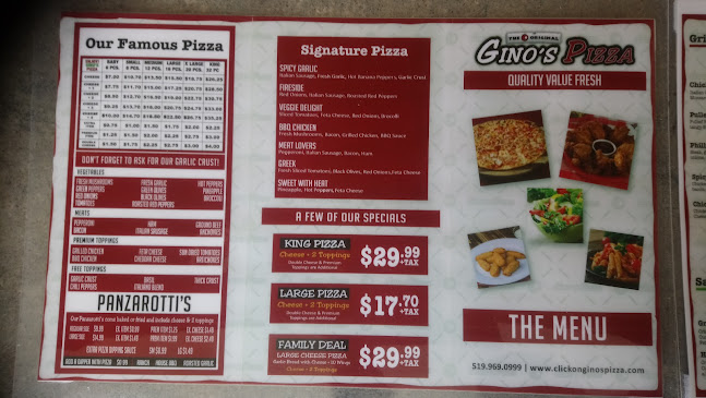 The Original Gino's Pizza - Hospitality and gastronomy