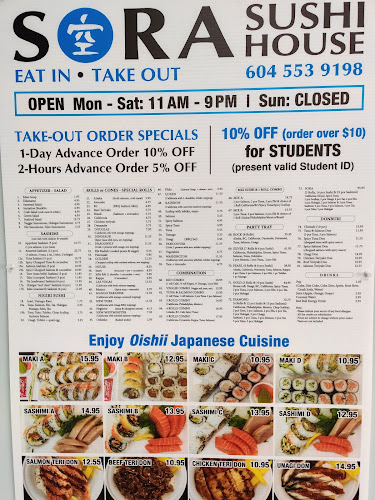 Opinii despre Sora Sushi House în New Westminster - Hospitality and gastronomy