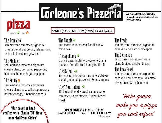 Opinii despre Corleone’s Pizzeria în Penticton - Hospitality and gastronomy