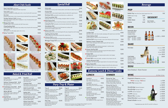 Kamome Japanese restaurant - Hospitality and gastronomy